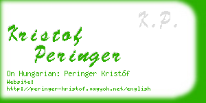 kristof peringer business card